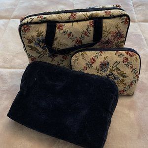 NEW 3pc Make Up Bag Set